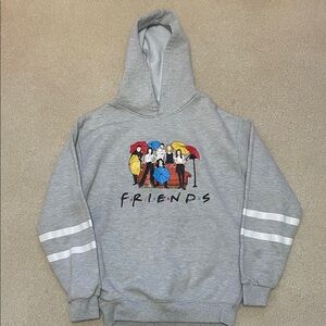 Gray Hoodie with Friends Graphic